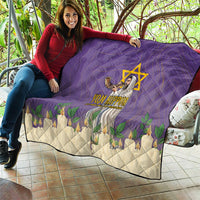 Yom Kippur Quilt Shofar Blowing Jewish High Holy Day Tallit Star Of David