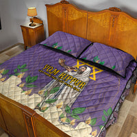 Yom Kippur Quilt Bed Set Shofar Blowing Jewish High Holy Day Tallit Star Of David