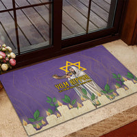 Yom Kippur Rubber Doormat Shofar Blowing Jewish High Holy Day Tallit Star Of David