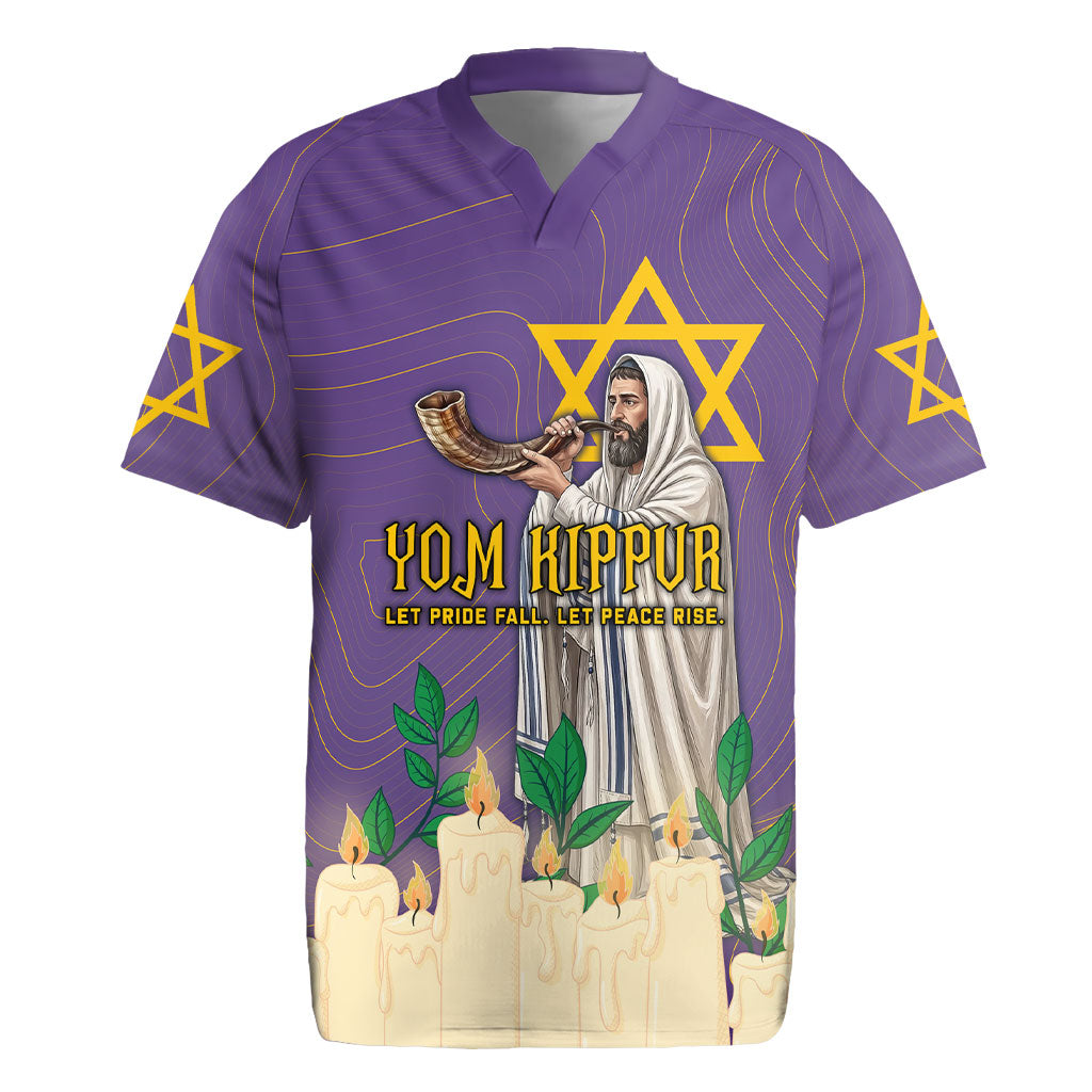 Yom Kippur Rugby Jersey Shofar Blowing Jewish High Holy Day Tallit Star Of David