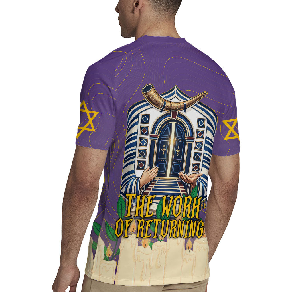 Yom Kippur Rugby Jersey Shofar Blowing Jewish High Holy Day Tallit Star Of David