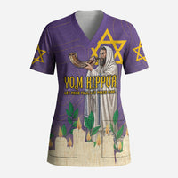 Yom Kippur Scrub Top Shofar Blowing Jewish High Holy Day Tallit Star Of David