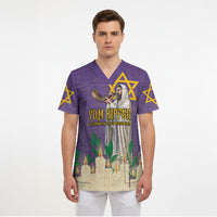 Yom Kippur Scrub Top Shofar Blowing Jewish High Holy Day Tallit Star Of David