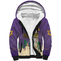 Yom Kippur Sherpa Hoodie Shofar Blowing Jewish High Holy Day Tallit Star Of David