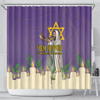 Yom Kippur Shower Curtain Shofar Blowing Jewish High Holy Day Tallit Star Of David