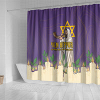 Yom Kippur Shower Curtain Shofar Blowing Jewish High Holy Day Tallit Star Of David