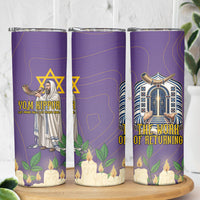 Yom Kippur Skinny Tumbler Shofar Blowing Jewish High Holy Day Tallit Star Of David