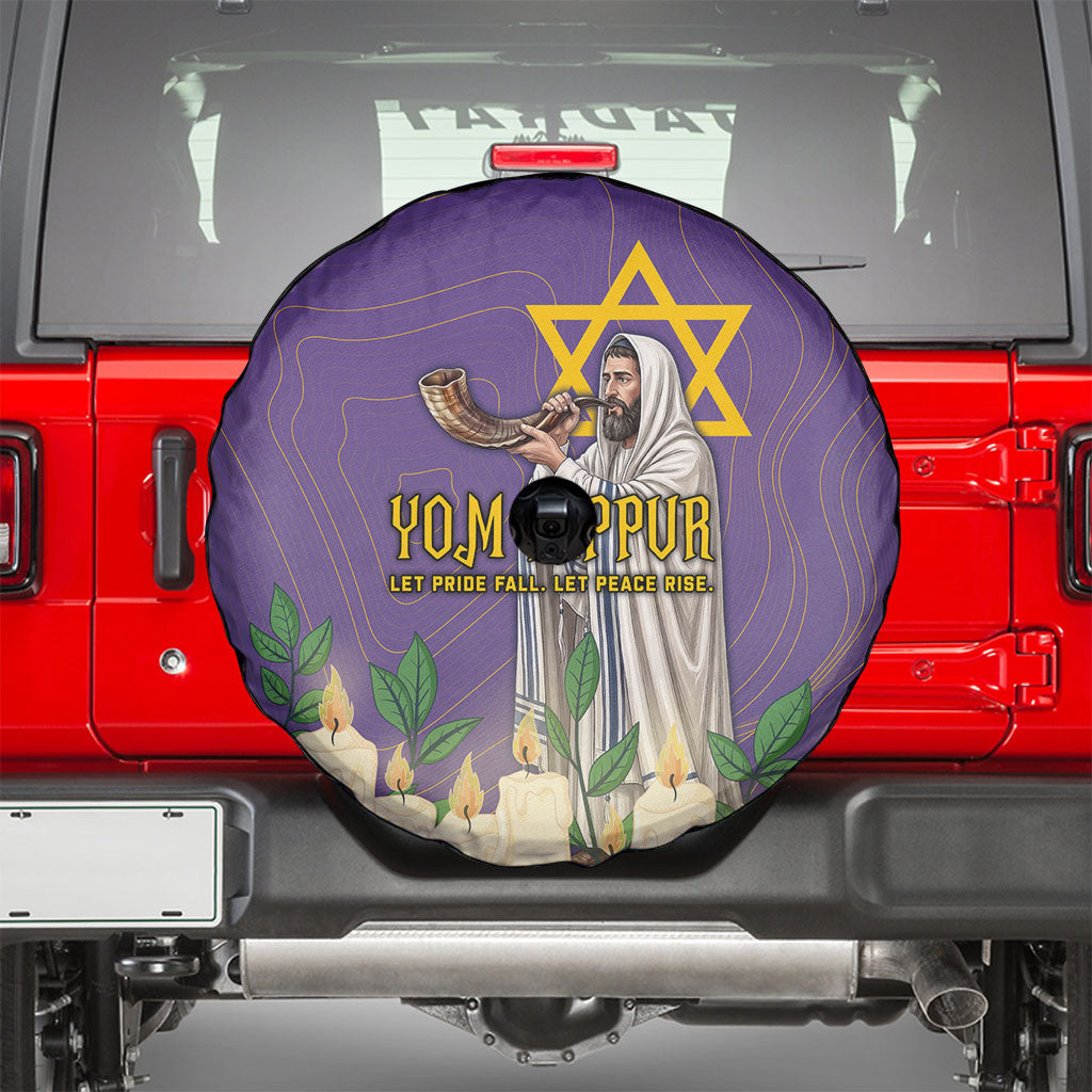 Yom Kippur Spare Tire Cover Shofar Blowing Jewish High Holy Day Tallit Star Of David