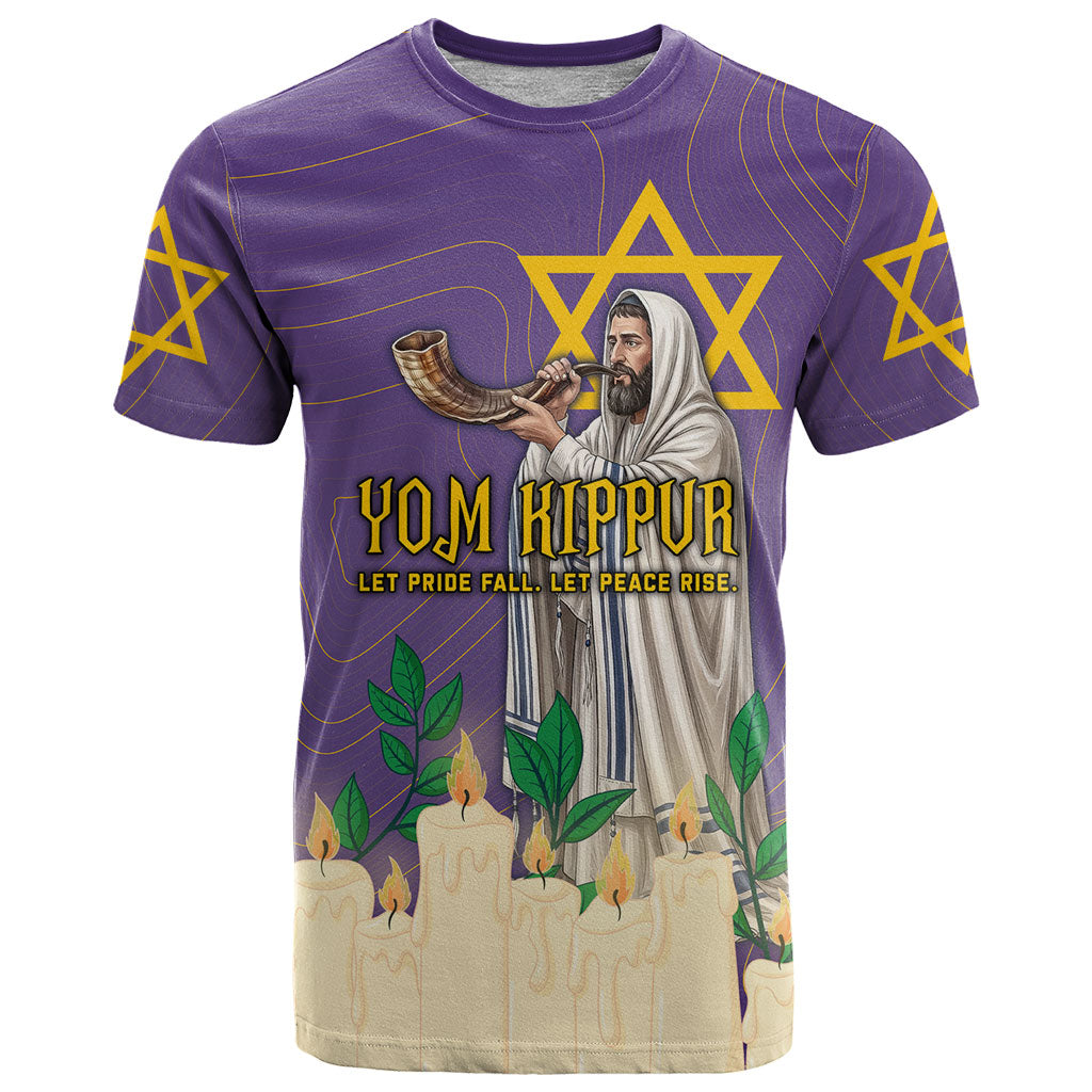 Yom Kippur T Shirt Shofar Blowing Jewish High Holy Day Tallit Star Of David