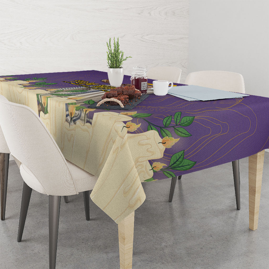 Yom Kippur Tablecloth Shofar Blowing Jewish High Holy Day Tallit Star Of David