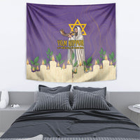 Yom Kippur Tapestry Shofar Blowing Jewish High Holy Day Tallit Star Of David