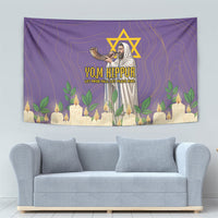 Yom Kippur Tapestry Shofar Blowing Jewish High Holy Day Tallit Star Of David