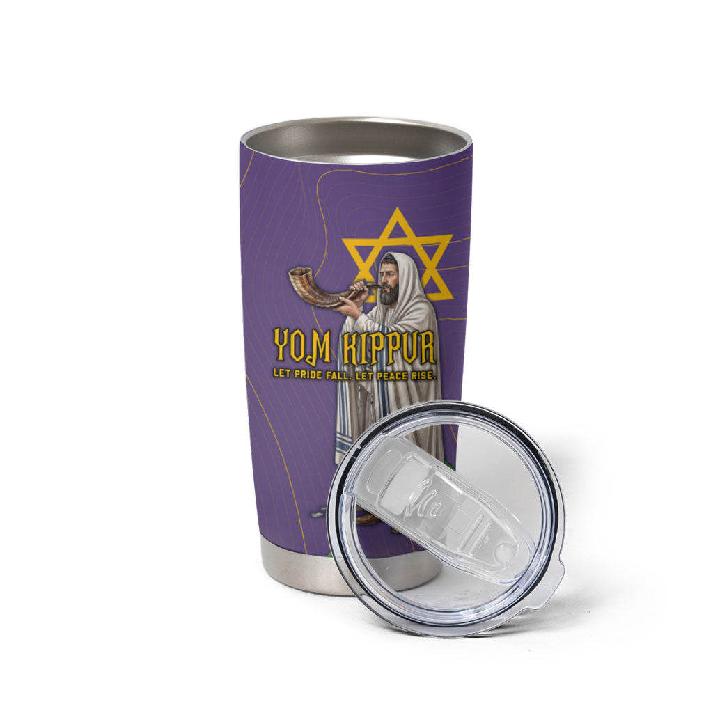 Yom Kippur Tumbler Cup Shofar Blowing Jewish High Holy Day Tallit Star Of David