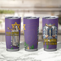 Yom Kippur Tumbler Cup Shofar Blowing Jewish High Holy Day Tallit Star Of David