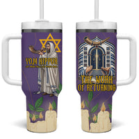 Yom Kippur Tumbler With Handle Shofar Blowing Jewish High Holy Day Tallit Star Of David