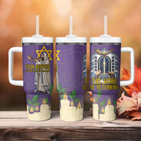 Yom Kippur Tumbler With Handle Shofar Blowing Jewish High Holy Day Tallit Star Of David
