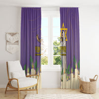 Yom Kippur Window Curtain Shofar Blowing Jewish High Holy Day Tallit Star Of David