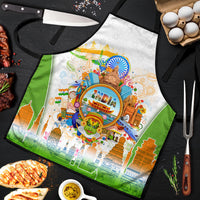 India Independence Day Apron Indian Landmark Peacock Mandala Cultural Heritage