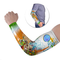 India Independence Day Arm Sleeves Indian Landmark Peacock Mandala Cultural Heritage