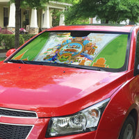 India Independence Day Auto Sun Shade Indian Landmark Peacock Mandala Cultural Heritage