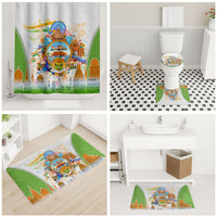 India Independence Day Bathroom Set Indian Landmark Peacock Mandala Cultural Heritage