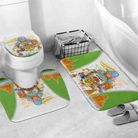 India Independence Day Bathroom Set Indian Landmark Peacock Mandala Cultural Heritage