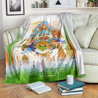 India Independence Day Blanket Indian Landmark Peacock Mandala Cultural Heritage