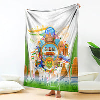 India Independence Day Blanket Indian Landmark Peacock Mandala Cultural Heritage