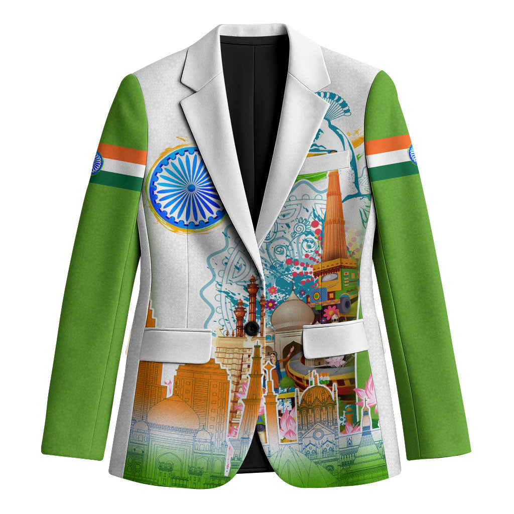 India Independence Day Blazer Indian Landmark Peacock Mandala Cultural Heritage