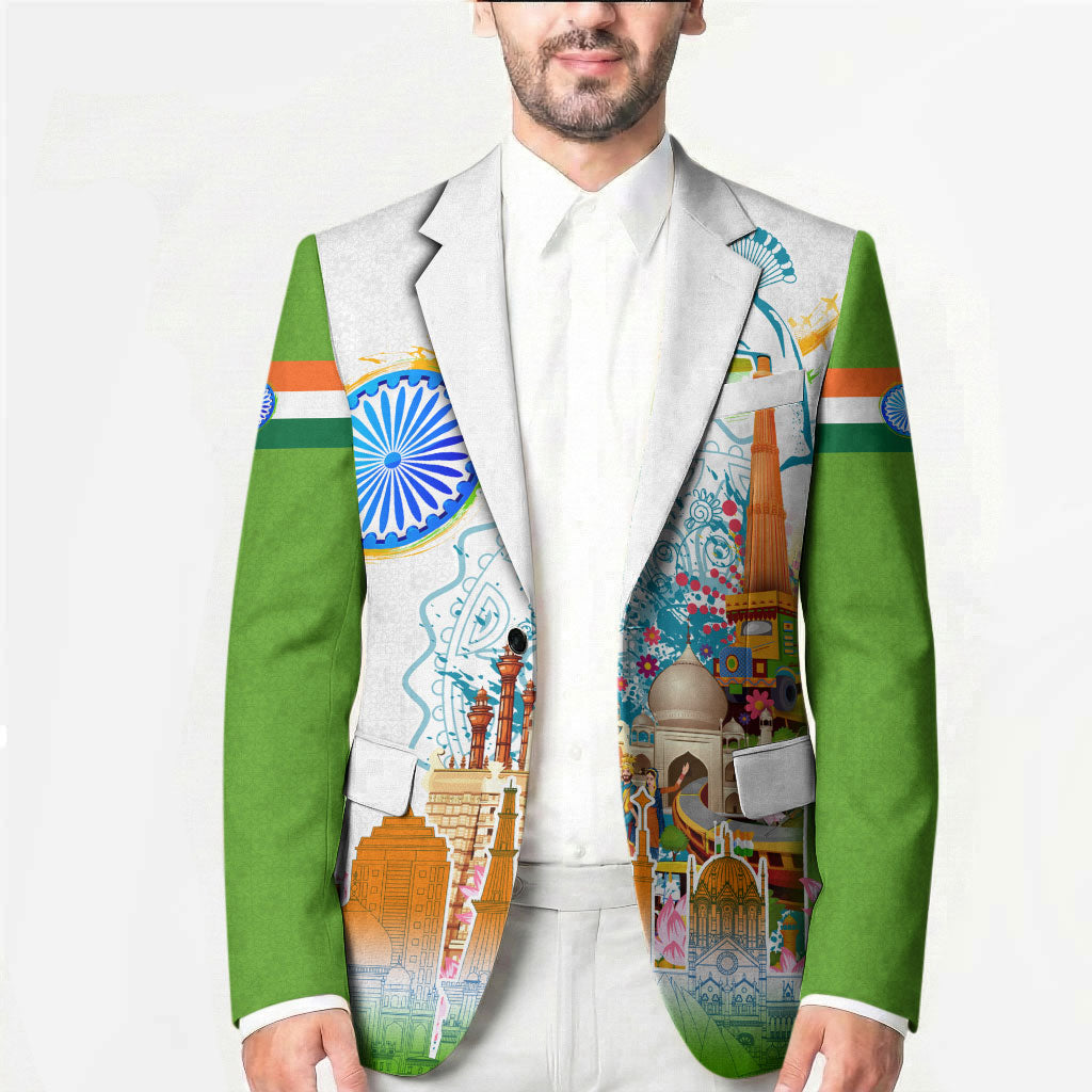 India Independence Day Blazer Indian Landmark Peacock Mandala Cultural Heritage