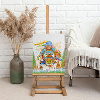 India Independence Day Canvas Wall Art Indian Landmark Peacock Mandala Cultural Heritage