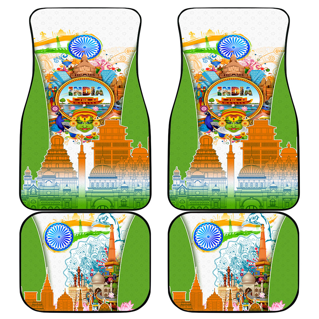 India Independence Day Car Mats Indian Landmark Peacock Mandala Cultural Heritage