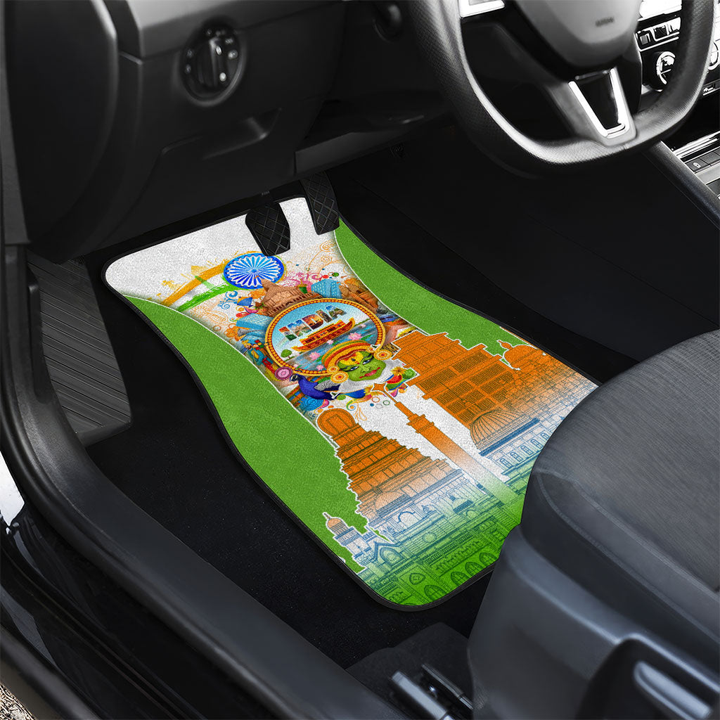 India Independence Day Car Mats Indian Landmark Peacock Mandala Cultural Heritage