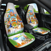 India Independence Day Car Seat Cover Indian Landmark Peacock Mandala Cultural Heritage