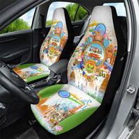 India Independence Day Car Seat Cover Indian Landmark Peacock Mandala Cultural Heritage