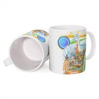 India Independence Day Ceramic Mug Indian Landmark Peacock Mandala Cultural Heritage