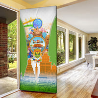 India Independence Day Door Cover Indian Landmark Peacock Mandala Cultural Heritage