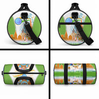 India Independence Day Duffle Bag Indian Landmark Peacock Mandala Cultural Heritage