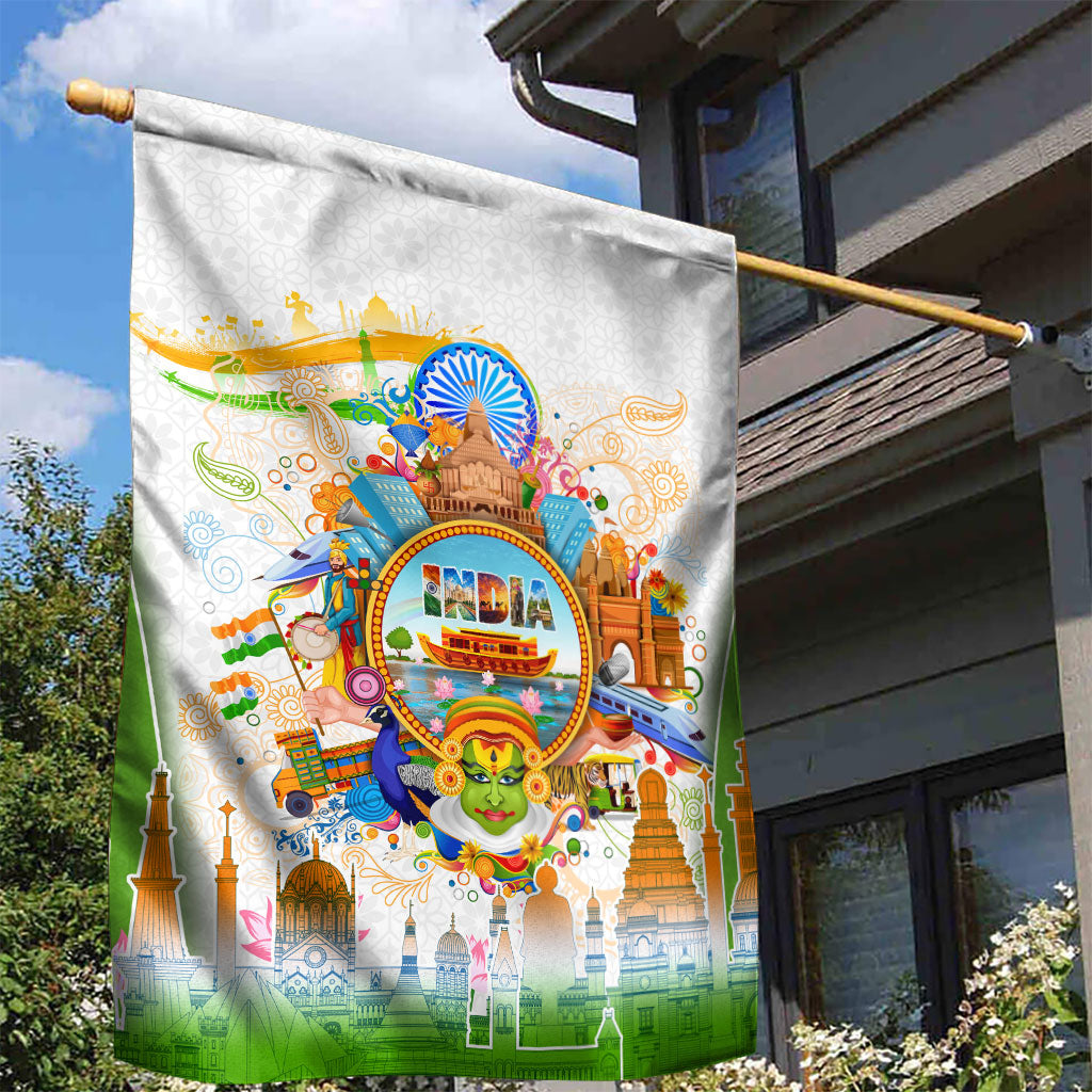 India Independence Day Garden Flag Indian Landmark Peacock Mandala Cultural Heritage