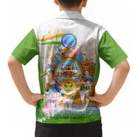 India Independence Day Hawaiian Shirt Indian Landmark Peacock Mandala Cultural Heritage