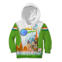 India Independence Day Kid Hoodie Indian Landmark Peacock Mandala Cultural Heritage