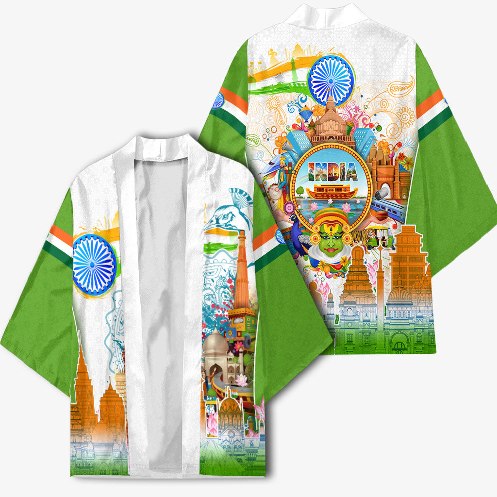 India Independence Day Kimono Indian Landmark Peacock Mandala Cultural Heritage