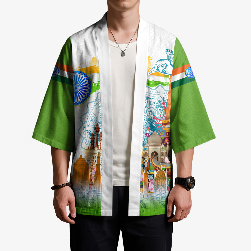 India Independence Day Kimono Indian Landmark Peacock Mandala Cultural Heritage