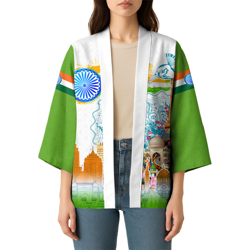 India Independence Day Kimono Indian Landmark Peacock Mandala Cultural Heritage