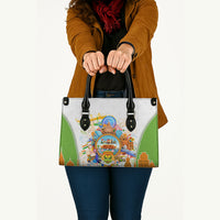 India Independence Day Leather Bag Indian Landmark Peacock Mandala Cultural Heritage
