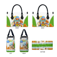 India Independence Day Leather Bag Indian Landmark Peacock Mandala Cultural Heritage