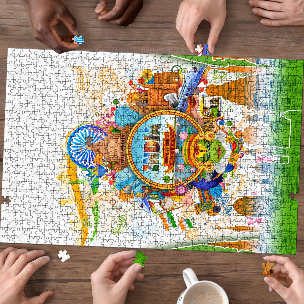 India Independence Day Puzzle Indian Landmark Peacock Mandala Cultural Heritage