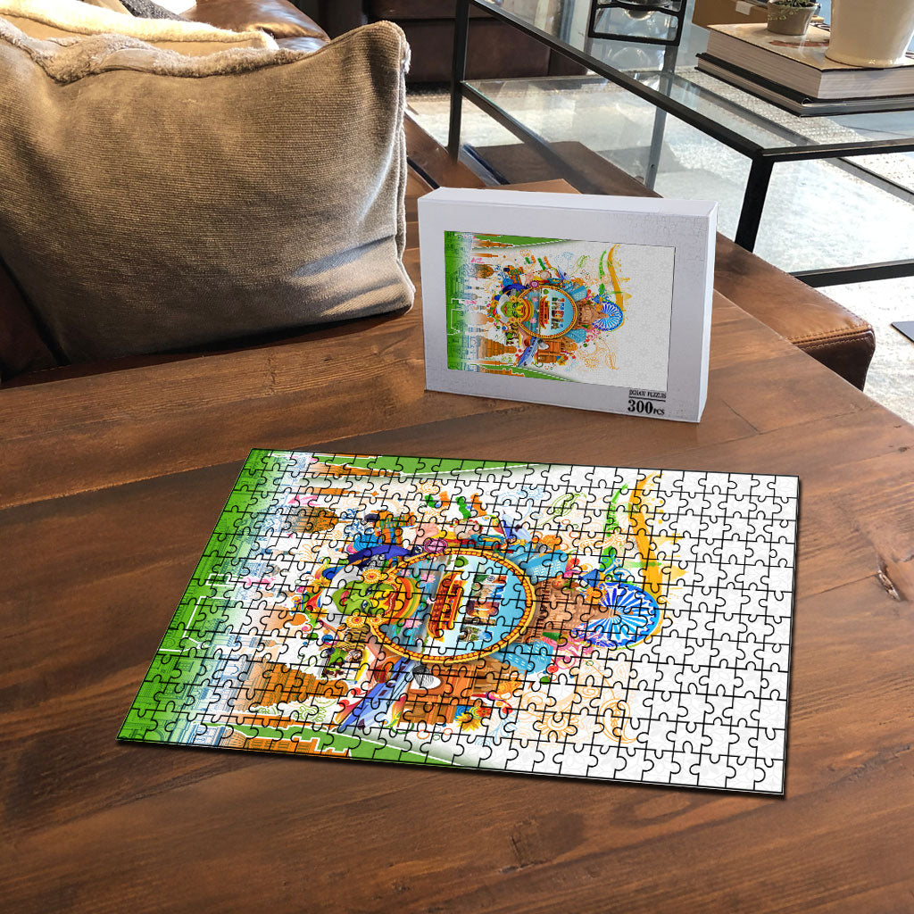 India Independence Day Puzzle Indian Landmark Peacock Mandala Cultural Heritage