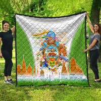 India Independence Day Quilt Indian Landmark Peacock Mandala Cultural Heritage
