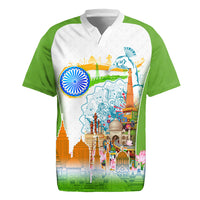 India Independence Day Rugby Jersey Indian Landmark Peacock Mandala Cultural Heritage